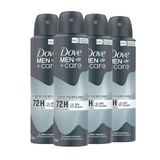 Kit Desodorante Aerosol Dove Men Sem Perfume 150ml - 4 Unidades