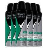 Kit Antitranspirante Aerosol Intense Fresh Rexona Clinical 150ml - 6 Unidades