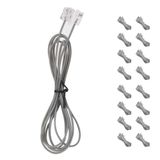 Fio Telefonico Cabo Rj11 1 Metro E 60cm Kit 50 Uni