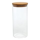 Pote Hermético Vidro Boro C/ Tampa De Bambu 1,3 L Mimo Style