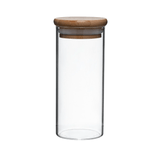 Dupla De Porta Mantimentos Vidro Boro Tampa Bambu 170 Ml Mimo Style
