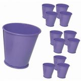 Balde Cachepot De Metal P/mesa Mini Lilas Kit Com 12