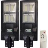 Luminaria Solar 2 Unidades Poste 240w Led Controle E Sensor