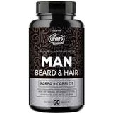 Barba E Cabelo Homem Man Selênio Zinco Suplemento Alimentar 60 Cáps 600mg