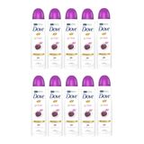 Kit 10 Desodorante Antitranspirante Aerosol Dove Go Fresh Amora E Flor De Lótus 150ml