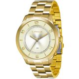 Relógio Analógico Feminino Dourado Lrg4346l - Lince