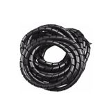 Organizador De Fios Cabos Espiral 1 Polegada Preto 5 Mts
