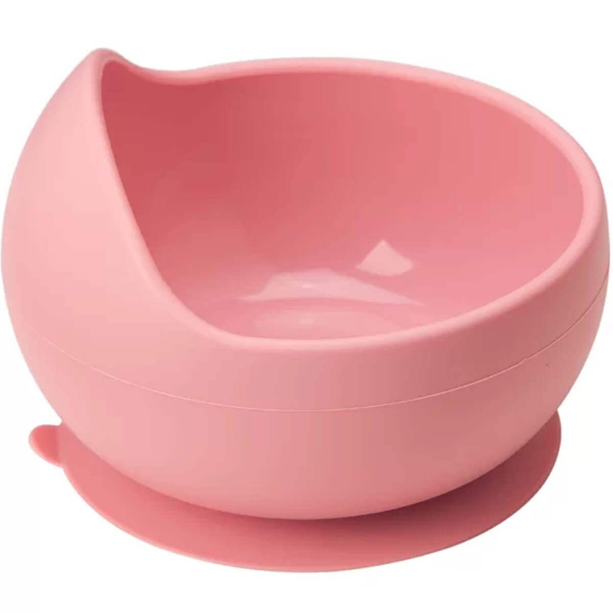 Bowl Silicone Buba Com Ventosa Rosa 350ml Tigela Infantil +6m Potinho Para Papinha