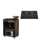 Kit Balcão Cooktop Turim Com Fogão Cooktop 5 Bocas Itatiaia