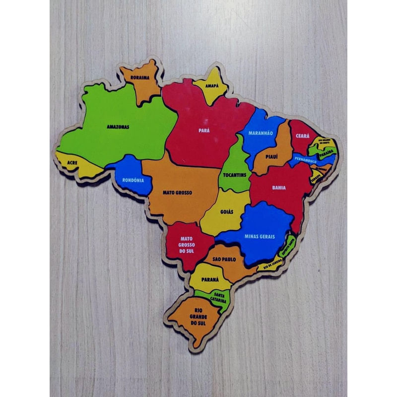 Quebra-cabeça Mapa dos desenhos animados de Brasil