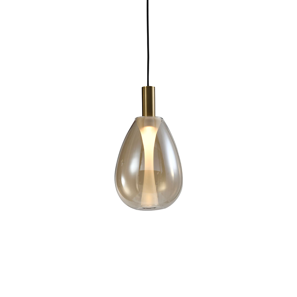 Lustre Pendente Skylight Thunder 4042 P Led Bivolt Bronze/conhaque