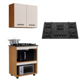 Kit Cozinha Balcão Armário Turim E Cooktop 5 Bocas Itatiaia