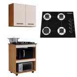 Kit Cozinha Balcão Armário Turim E Cooktop 4 Bocas Chamalux