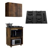 Kit Cozinha Balcão Armário Turim E Cooktop 4 Bocas Itatiaia
