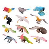 12 Peças De Plástico Para Modelos De Animais Kit De Figuras