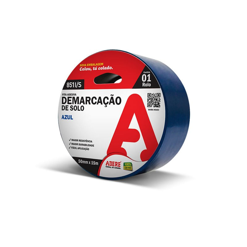 Fita Demarcação Solo Azul 850is 50mm X 15m