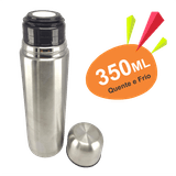 Garrafa Térmica Aço Inox Inquebrável Mini Garrafinha 350ml Quente E Frio Água Café