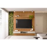 Painel Para Tv Até 75 Polegadas Anne 2 Pt Nature E Off White 220 Cm