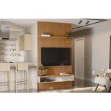 Painel Para Tv Até 60 Polegadas Anne 1 Pt Nature E Off White 140 Cm