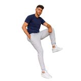 Calça Moletom Masculino Cinza Com Bolso