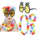 1 Conjunto 3 Peças De Óculos De Sol De Abacaxi E Conjunto D