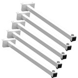 5 Suportes Refletor Fachada Banner Braço 100 Cm 05 Cjt - Branco