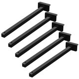 5 Suportes Refletor Fachada Banner Braço 100 Cm 05 Cjt - Preto