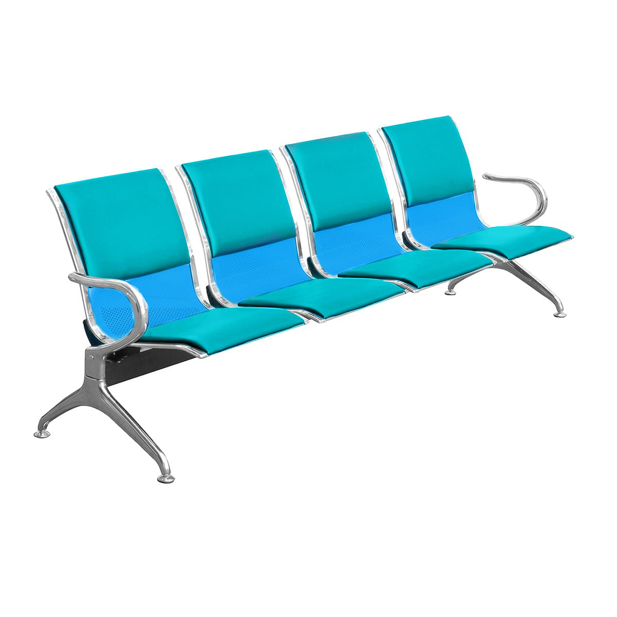 Cadeira Longarina Aeroporto 4 Lugares Com Estofado