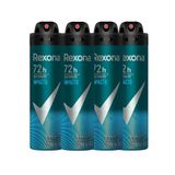 Kit Desodorante Aerosol Rexona Men Impacto 150ml - 4 Unidades