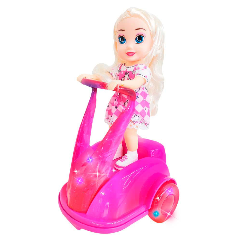 Boneca E Veiculo Belinda Radical Hoverboard Loira Dm Toys