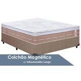 Cama Box Casal: Colchão C/vibro Massagem Castor Tecnopedic Magnético Niponpedic + Base Crc Courano Clean(138x188)