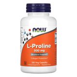 L-prolina 500mg Now Foods 120 Veg Caps Importado