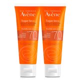 Kit 2 Protetor Solar Avène Emulsão Color Cor Universal Toque Seco Fps 70 Com Efeito De Base 40g