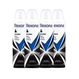 Kit Desodorante Aerosol Rexona Feminino Invisible 150ml - 4 Unidades