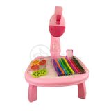 Projetor Para Desenho Infantil Mesa Pintura Girafa Rosa