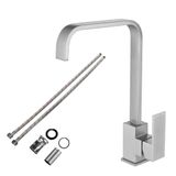 Torneira Monocomando 360º Cozinha Bancada Inox Escovada ¼