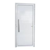 Porta de Alumínio Lambri 210x80cm com Puxador Super Brimak Branco