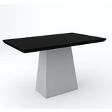 Mesa Jantar 4 Ou 6 Lugares Bárbara 1,35m Off White Preto