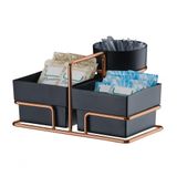 Suporte Porta Saches Açúcar Adoçante Mexedor Rosé Gold