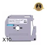 Kit 10 Fita Compatível Brother M231 Mk231 T 12mm Pt 80 70 90