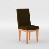 Cadeira De Jantar Estofada Reforçada Marrom