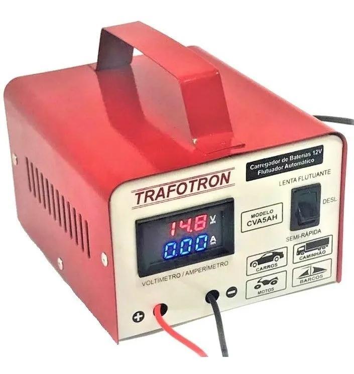 Carregador De Bateria Cva 5a/h Com Voltimetro E Amperimetro