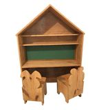Mesa Com Lousa Infantil De Madeira Maciça Móveis Rústicos Bv Magazine