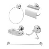 Kit Acessórios Para Banheiro Aço Inox 5 Peças Hidrolar