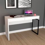 Mesa Para Computador Desk Com 2 Gavetas 120cm Branco