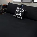 Lençol Com Elástico Casal Queen 4 Un Preto Almofada Decor