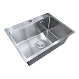 Cuba Pia Inox Quadrada Cozinha Gourmet 60cm Com Acessórios