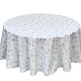 Toalha De Mesa Redonda Enfeites De Natal Em Jacquard D160cm