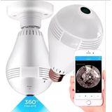 Lampada Câmera Espiã Ip Wifi 360 Microfone Led Hd Panorâmica