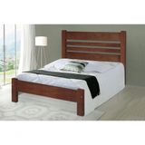 Cama Super King Size Moscou De Madeira Angelim Castanho